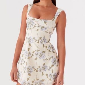 Peppermayo - Cadence Mini Dress - Yellow Purple Floral